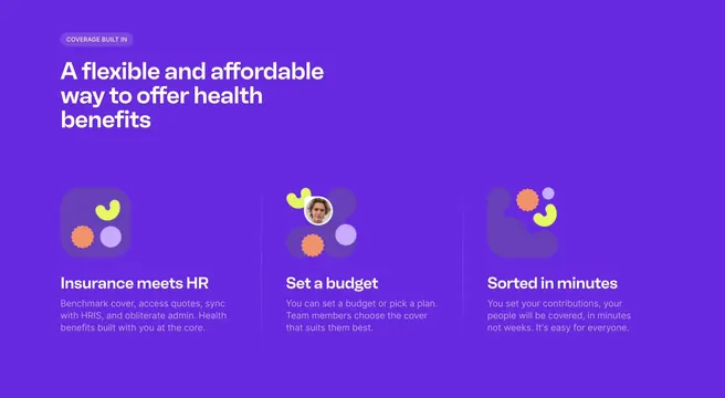 Kota health coverage built-in features, minimal, corporate-clean, vibrant