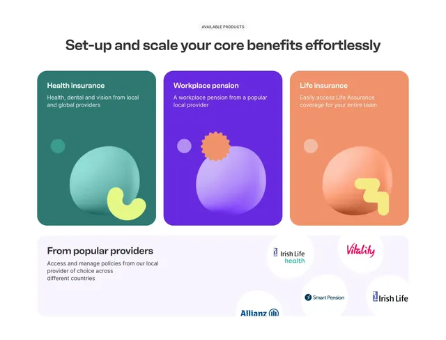 Kota core benefits product cards, minimal, playful, light