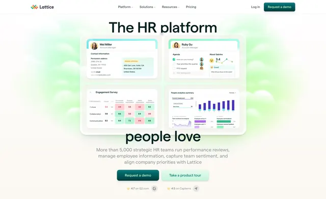 Lattice Hero Section, light-mode, gradient-heavy, light