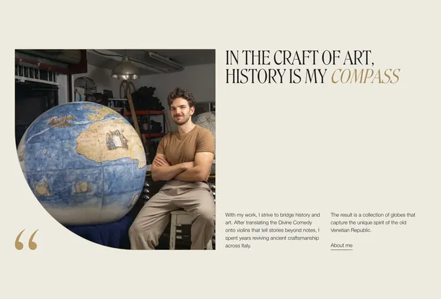 Leonardo Frigo about split with globe, minimal, editorial, light