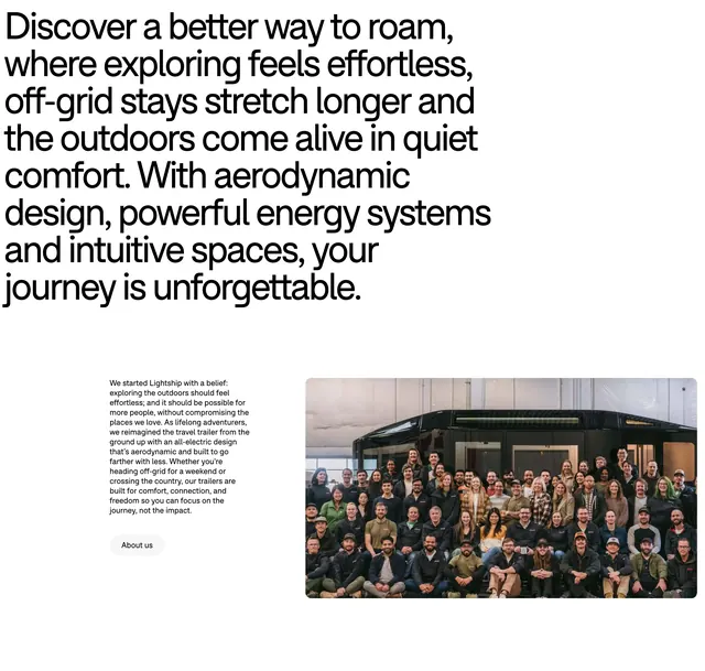 Lightship about story split section, minimal, corporate-clean, light