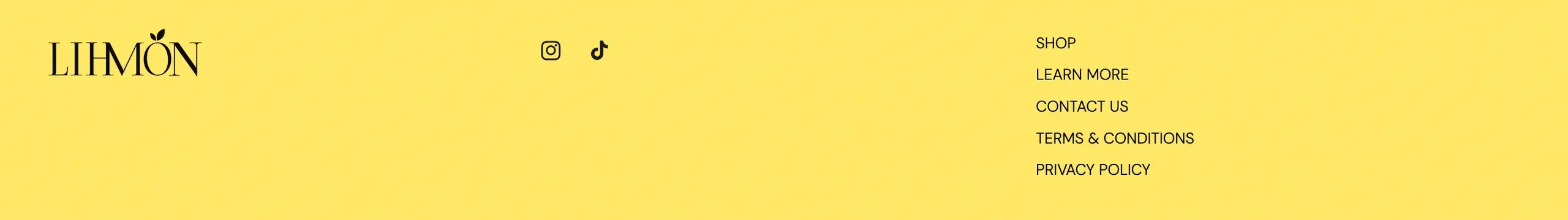 Lihmon yellow minimal footer, minimal, light-mode, light