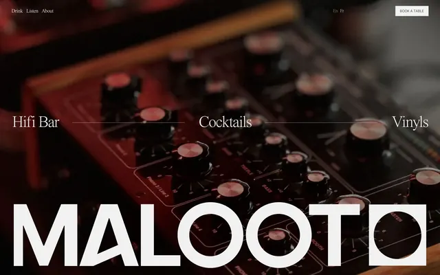 Maloot hifi bar atmosphere hero, dark-mode, editorial, dark