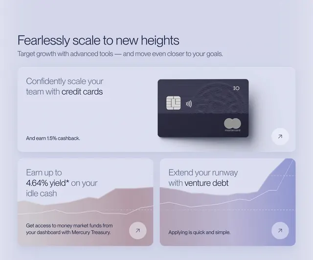 Mercury scale benefits card grid, minimal, light-mode, light