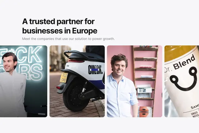 Mollie home page partners, light-mode, minimal, light