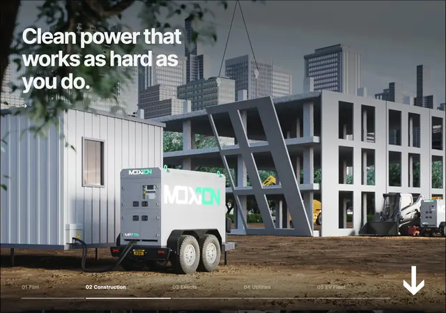 Moxion industries construction feature, photographic, 3d-render, muted