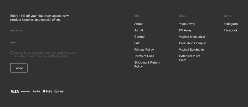 Neycher dark newsletter footer, dark-mode, minimal, dark