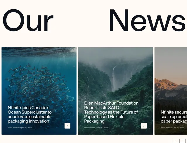 Nfinite news article slider, minimal, editorial, light