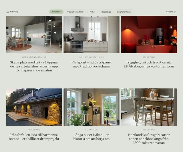 Norrlands Tr� inspiration blog grid, minimal, editorial, light