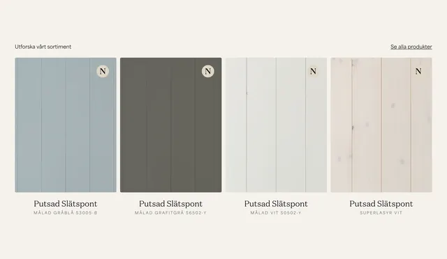 Norrlands Tr� product swatch grid, minimal, light-mode, light