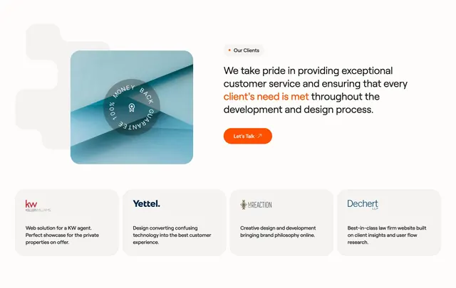 NutsDev clients and logo grid, minimal, boxed, light