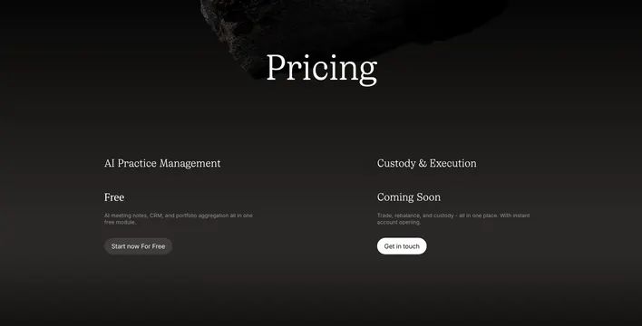 Obsidian two-tier pricing, dark-mode, minimal, dark