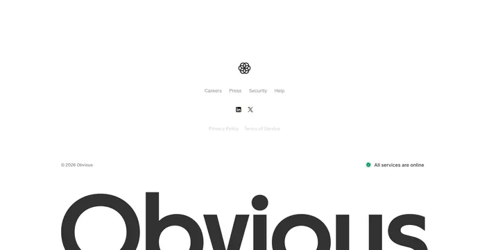 Obvious minimal footer, minimal, light-mode, light