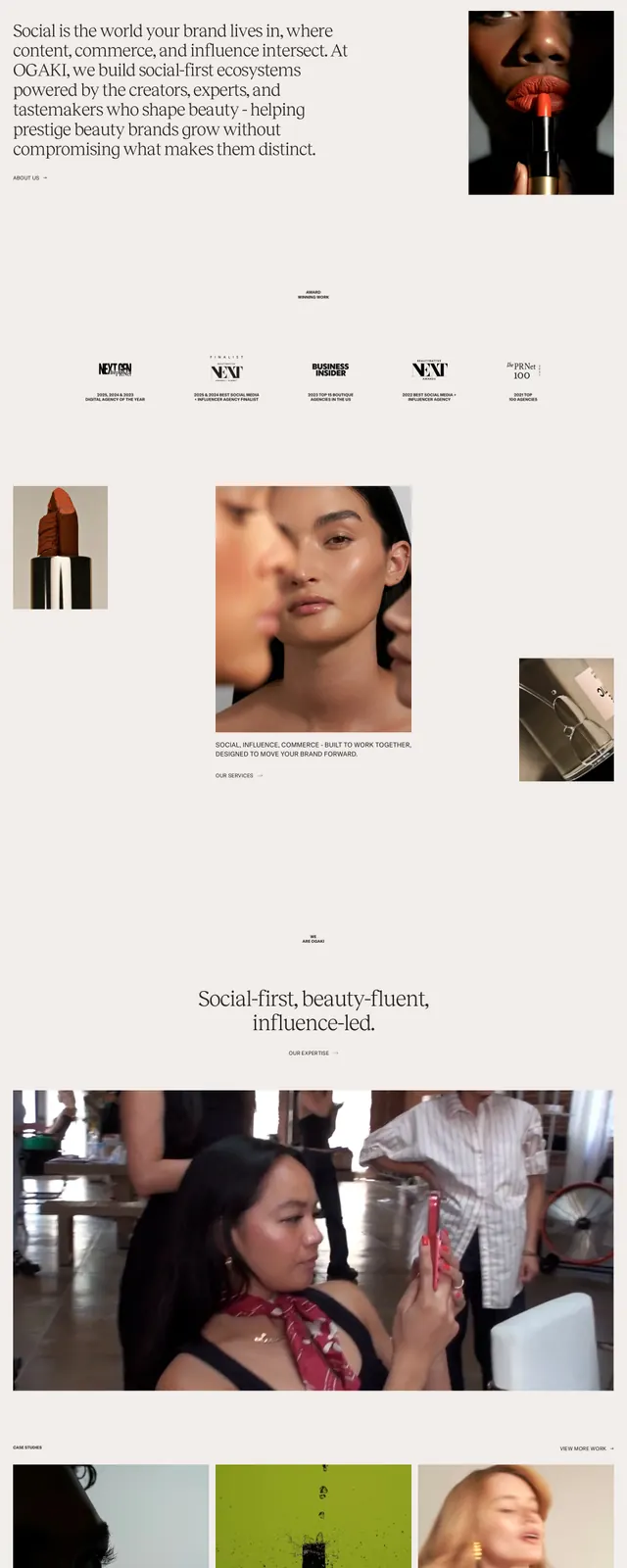 Ogaki Digital Agency Landing Page, editorial, minimal, light