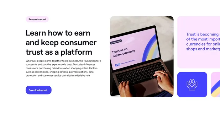 OPP consumer trust research report CTA, minimal, corporate-clean, light