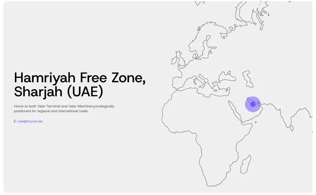 Oryxon global presence location panel, minimal, light-mode, light