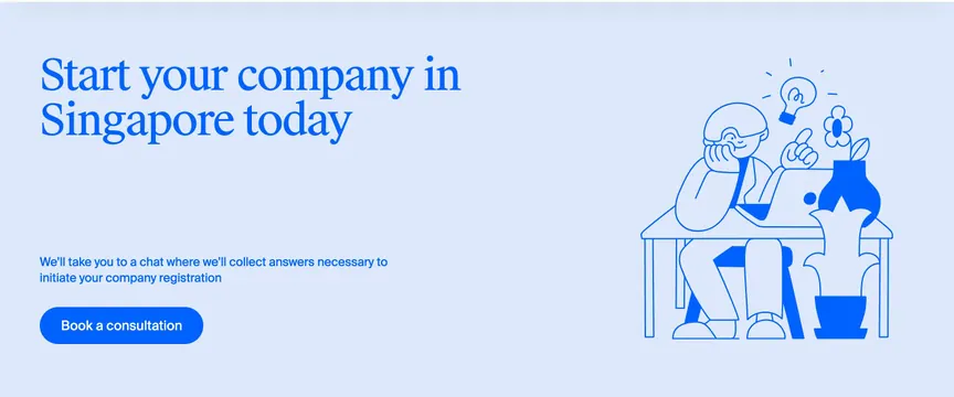Osome incorporation consultation CTA, minimal, illustrated, light