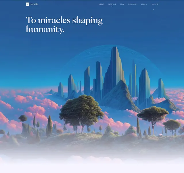 Parable mission hero design, editorial, illustrated, vibrant