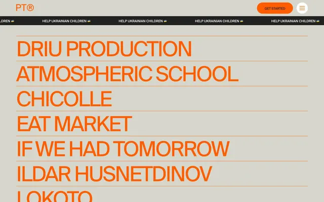 Pash work portfolio list, minimal, swiss, light