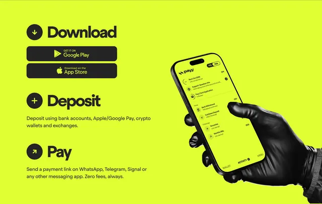 Payy lime how-it-works CTA with phone, minimal, playful, vibrant
