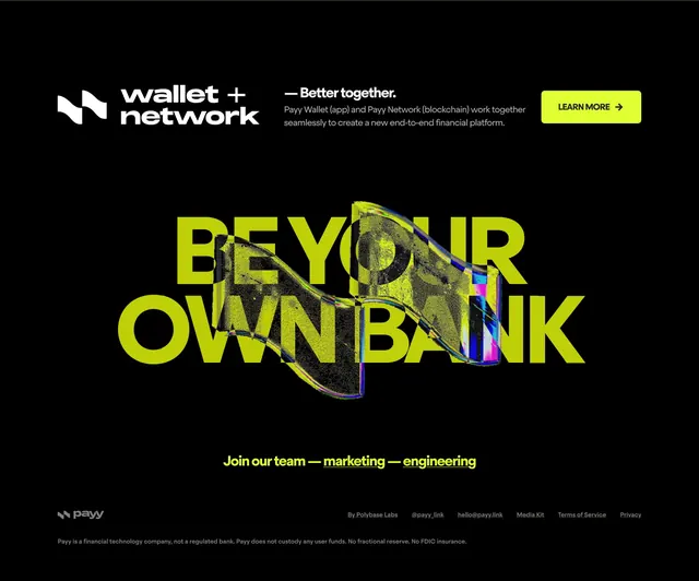Payy footer design, dark-mode, minimal, dark