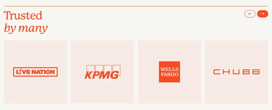 Picnic trusted by logo carousel, editorial, minimal, light