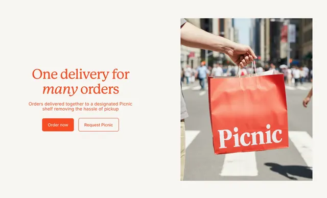 Picnic split delivery feature, editorial, minimal, light