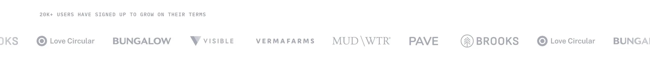 Pipe home user logo carousel, minimal, corporate-clean, light