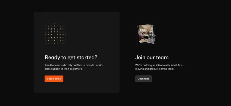 Plain CTA Section, dark-mode, minimal, dark