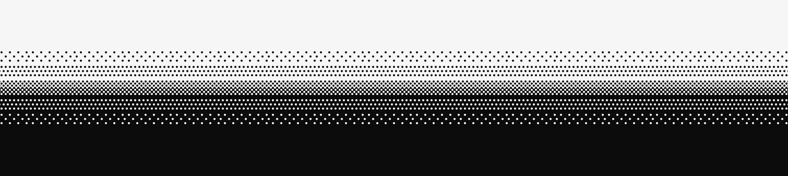 Plain halftone dot-gradient divider, minimal, monochrome, monochrome