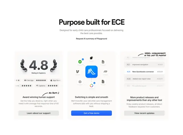 Playground purpose-built ECE value grid, minimal, light-mode, light