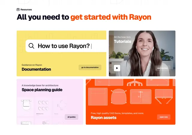Rayon colorful resources bento, light-mode, playful, light