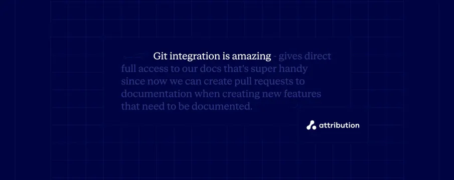 ReadMe Attribution git integration quote, dark-mode, minimal, dark