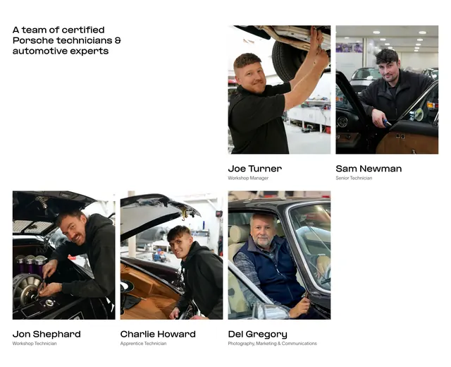 Rennsport certified technicians team grid, light-mode, minimal, light