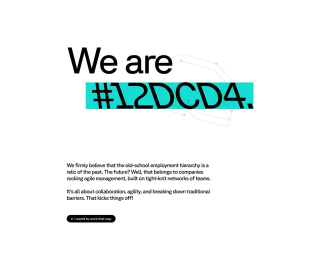Riotters We are #12DCD4 manifesto CTA, minimal, light-mode, light