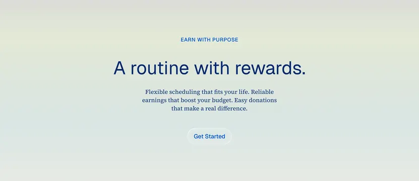 Rise Plasma value proposition hero, minimal, gradient-heavy, light