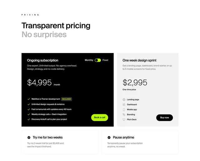 Robin transparent subscription pricing, minimal, light-mode, light