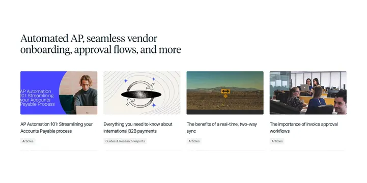 Routable articles resource grid, light-mode, minimal, light