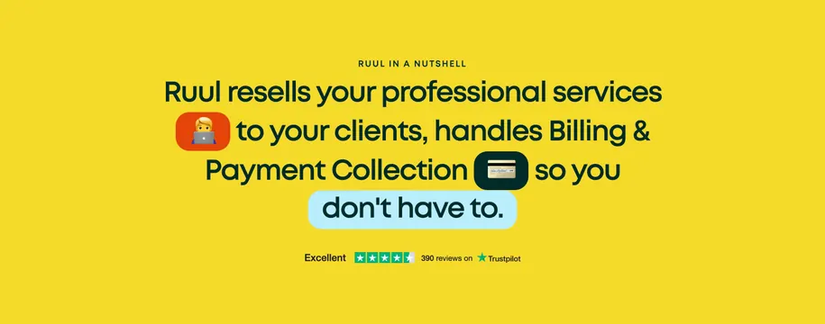Ruul yellow statement slab with inline emoji, light-mode, playful, vibrant