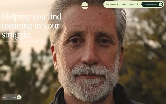 Sage Hill Counseling portrait hero, minimal, editorial, earthy