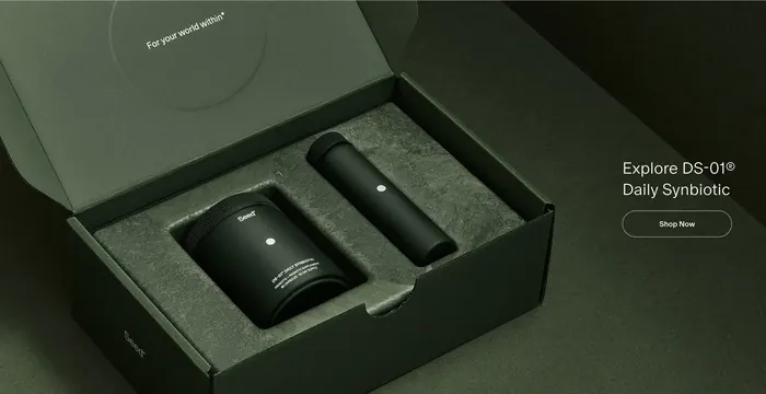 Seed DS-01 product hero, dark-mode, minimal, dark