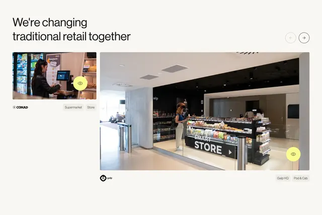 Sensei retail transformation case study carousel, minimal, light-mode, light