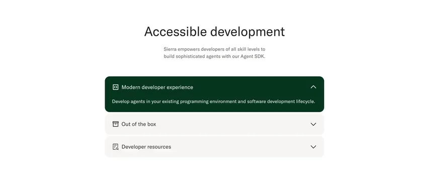 Sierra accessible development accordion, minimal, light-mode, light