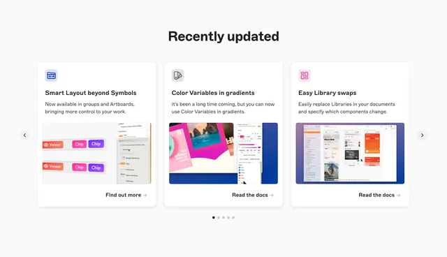 Sketch recently updated carousel, minimal, light-mode, light