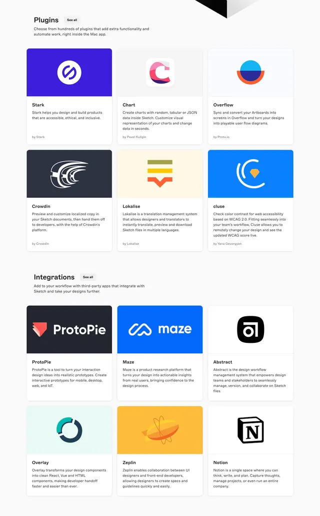 Sketch plugins and integrations grid, minimal, light-mode, light