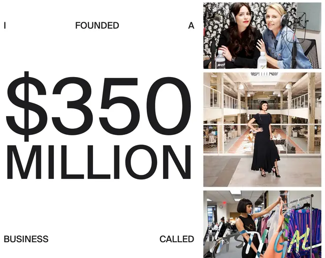 Sophia Amoruso 350 million business split, editorial, minimal, light