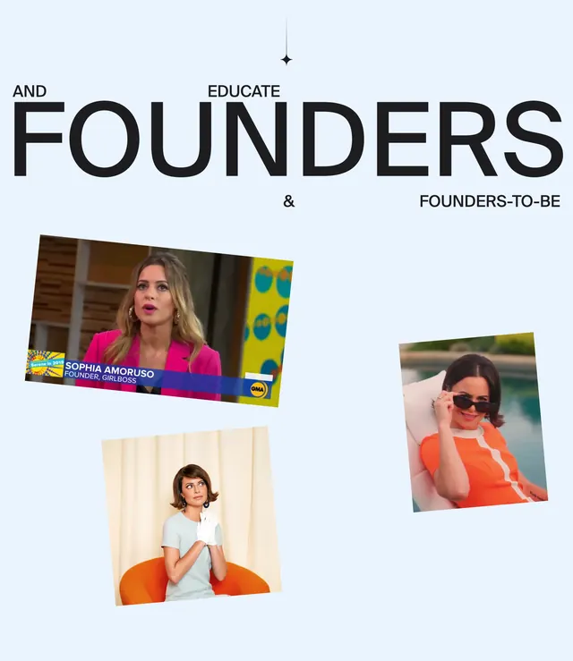 Sophia Amoruso founders educate collage, editorial, minimal, light