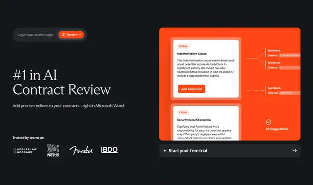 Spellbook Review product page hero, dark-mode, minimal, dark