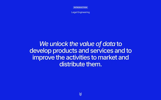 Standard Data introduction mission block, minimal, swiss, vibrant