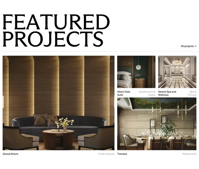 Studio DADO featured projects gallery, luxury, minimal, light